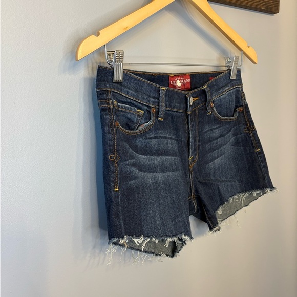 Lucky Brand Dark Blue Denim Cut-Off Jean Shorts size 27/4 - Picture 3 of 11